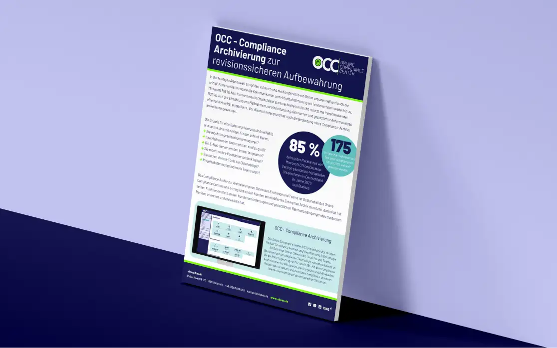 Compliance Archivierung Produktguide Mockup